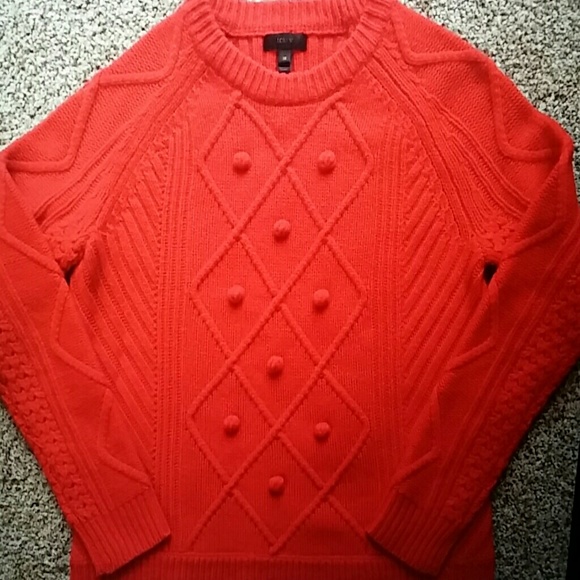 J. Crew Red Wool Sweater - Picture 3 of 4